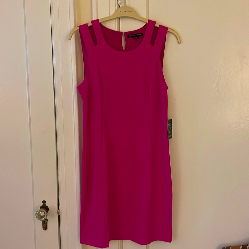 NWT Boston Proper Beyond Travel magenta dress size medium